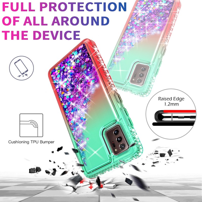 For Samsung Galaxy Note 20 Ultra Case Phone Cover Liquid Bling Glitter Diamond gallery