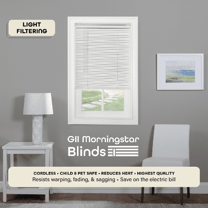 Cordless Mini Blinds Light Filtering Window Treatment Wand Tilt Child Pet Safe gallery