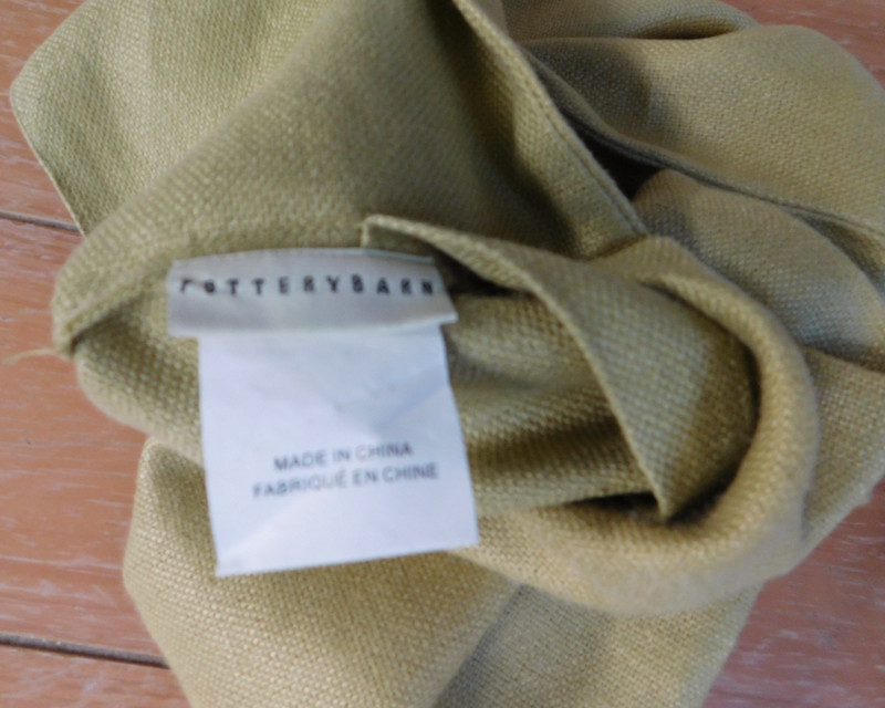 Pottery Barn Textured Linen Big Button 18x18 Ivory Cream Neutral Pillow Cover gallery