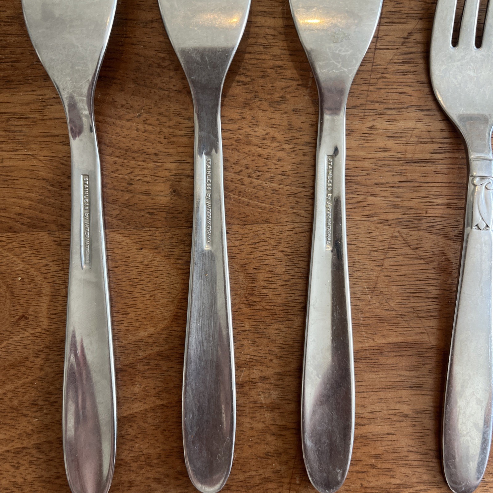 Creation / 3 Salad + 3 Dinner Forks Stainless Steel Flatware By International gallery