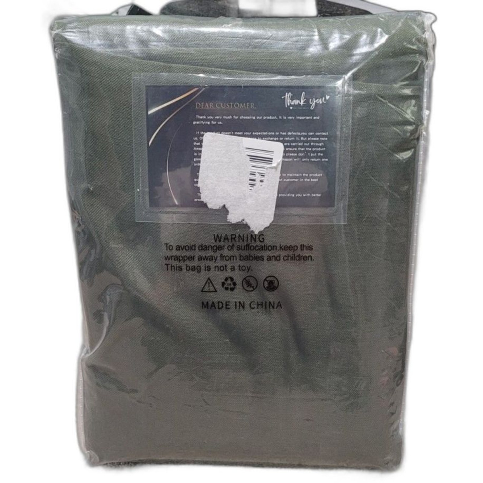 Donlen Olive Green Linen/Polyester Blend Curtains gallery