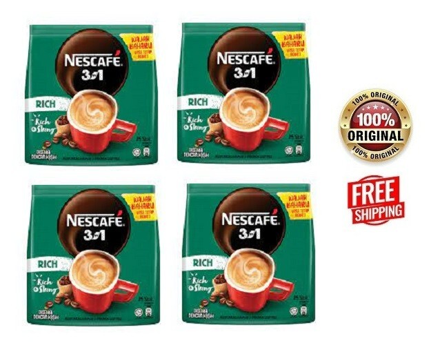 NESCAFE 3 in 1 RICH Blend & Brew Instant Coffee 100 sticks (4-pack) gallery