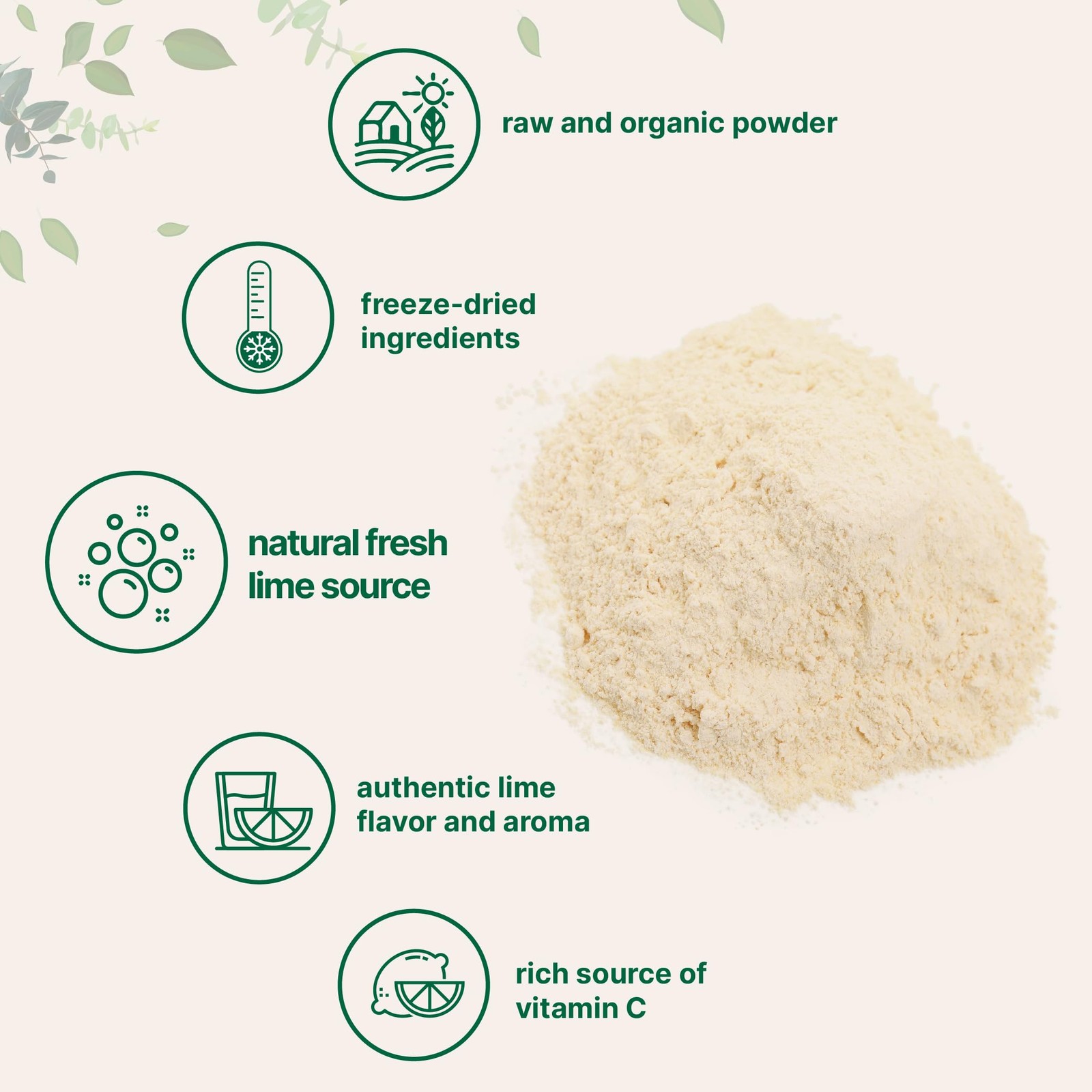 Organic Freeze-Dried Lime Powder, 1.5lbs | Raw 24 Ounce (Pack of 1) gallery