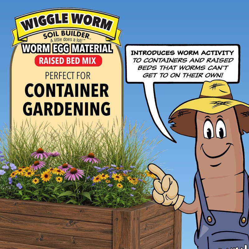 WIGGLE WORM Soil Builder Worm Egg Material Raised Bed Mix, 40 Pound Bag gallery
