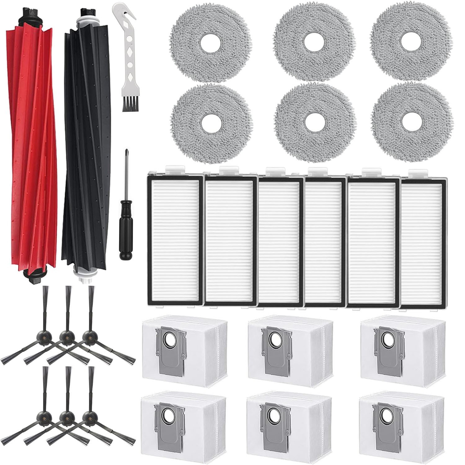 28PCS Replacement Kit for Roborock Qrevo Master, Qrevo Slim Vacuum Mop Cleaner gallery