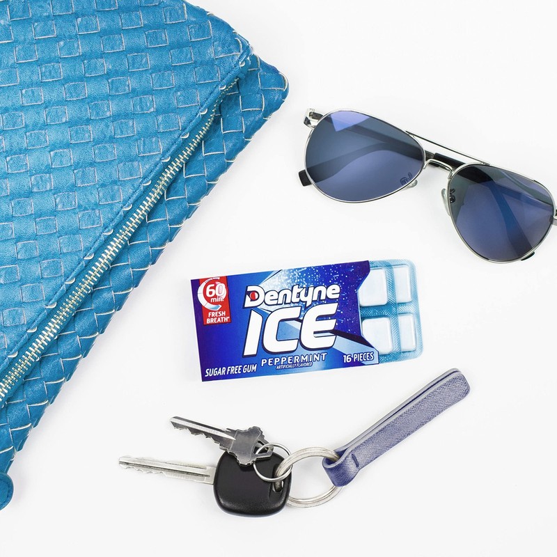 Dentyne Ice Peppermint Sugar-Free Chewing Gum, 9 Packs of 16 Pieces (144 Tota... gallery