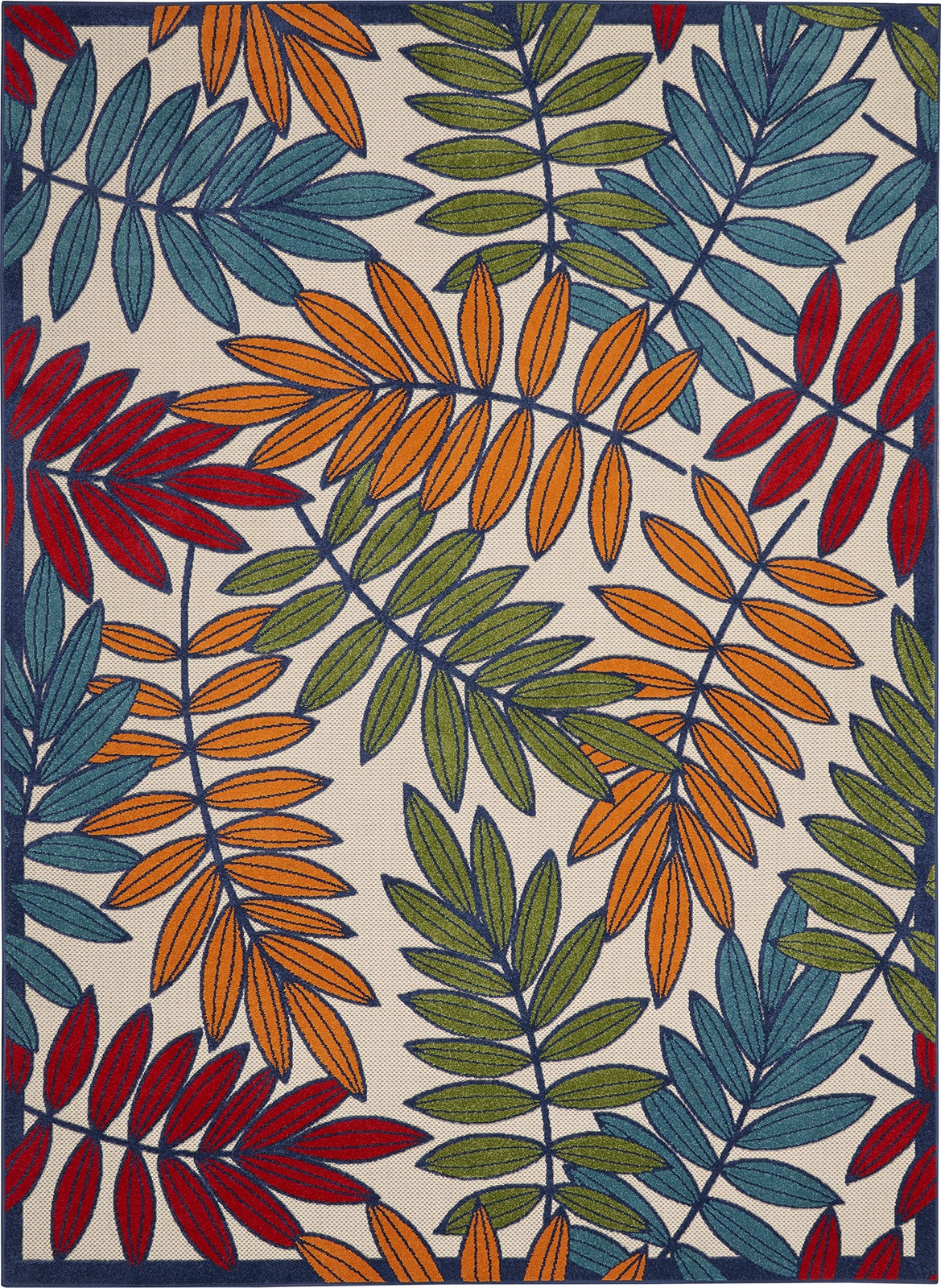 Nourison Aloha Indoor/Outdoor Multicolor 9'6" x 13' Area Rug Tropical gallery