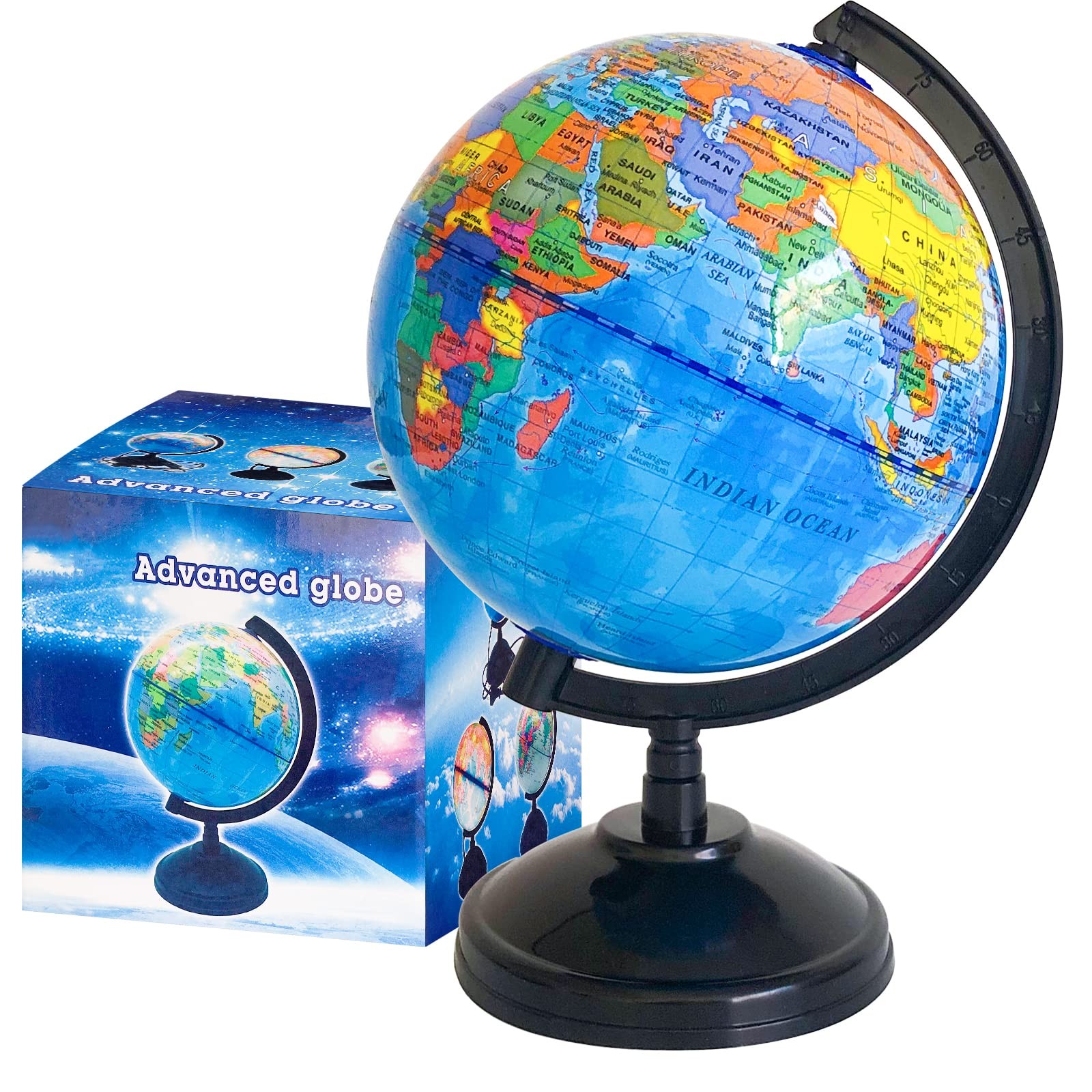 WORLD GLOBE EARTH Map Rotating Geography Ocean Classroom Learning Desktop 6 gallery