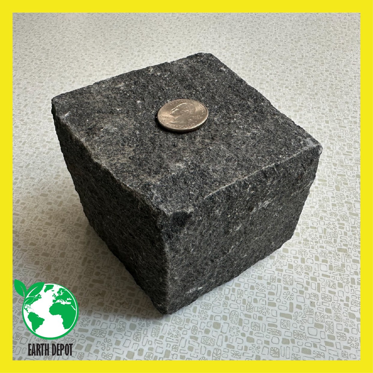 Black Granite Cobble Stone 4" Square Rocks, Garden Edging Aquarium Fish Tank gallery
