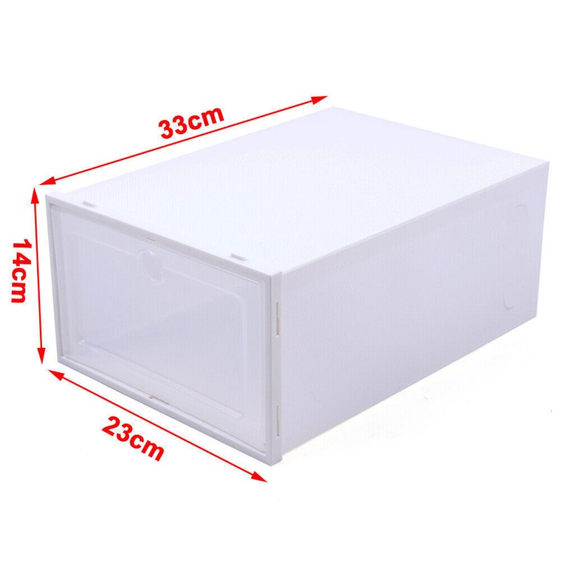 20/24* Stackable Shoe Storage Box Durable Plastic Sneaker Display Case Organizer gallery