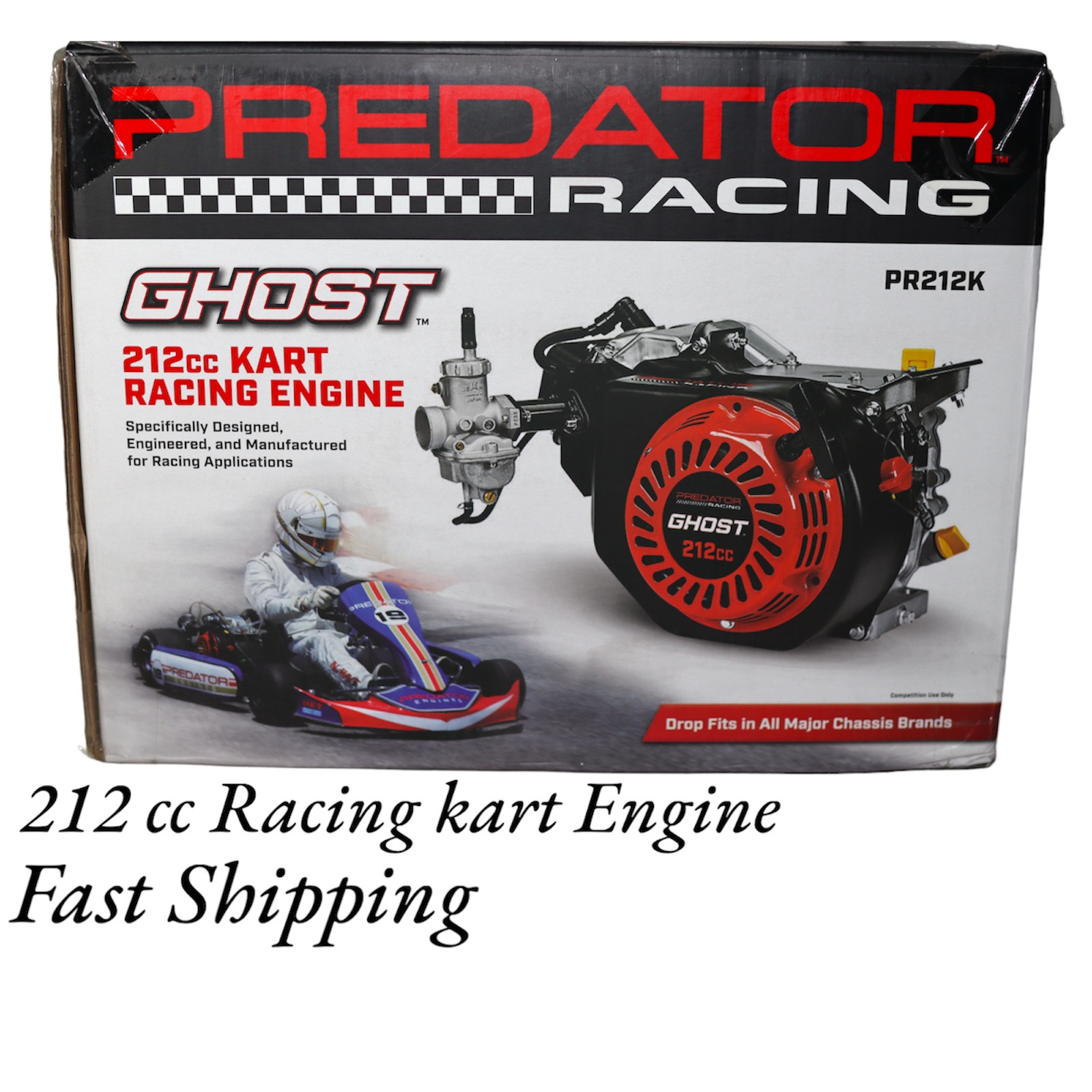 212cc GHOST Kart Racing Engine Horizontal Shaft Go Cart Snowboard USA Stock gallery