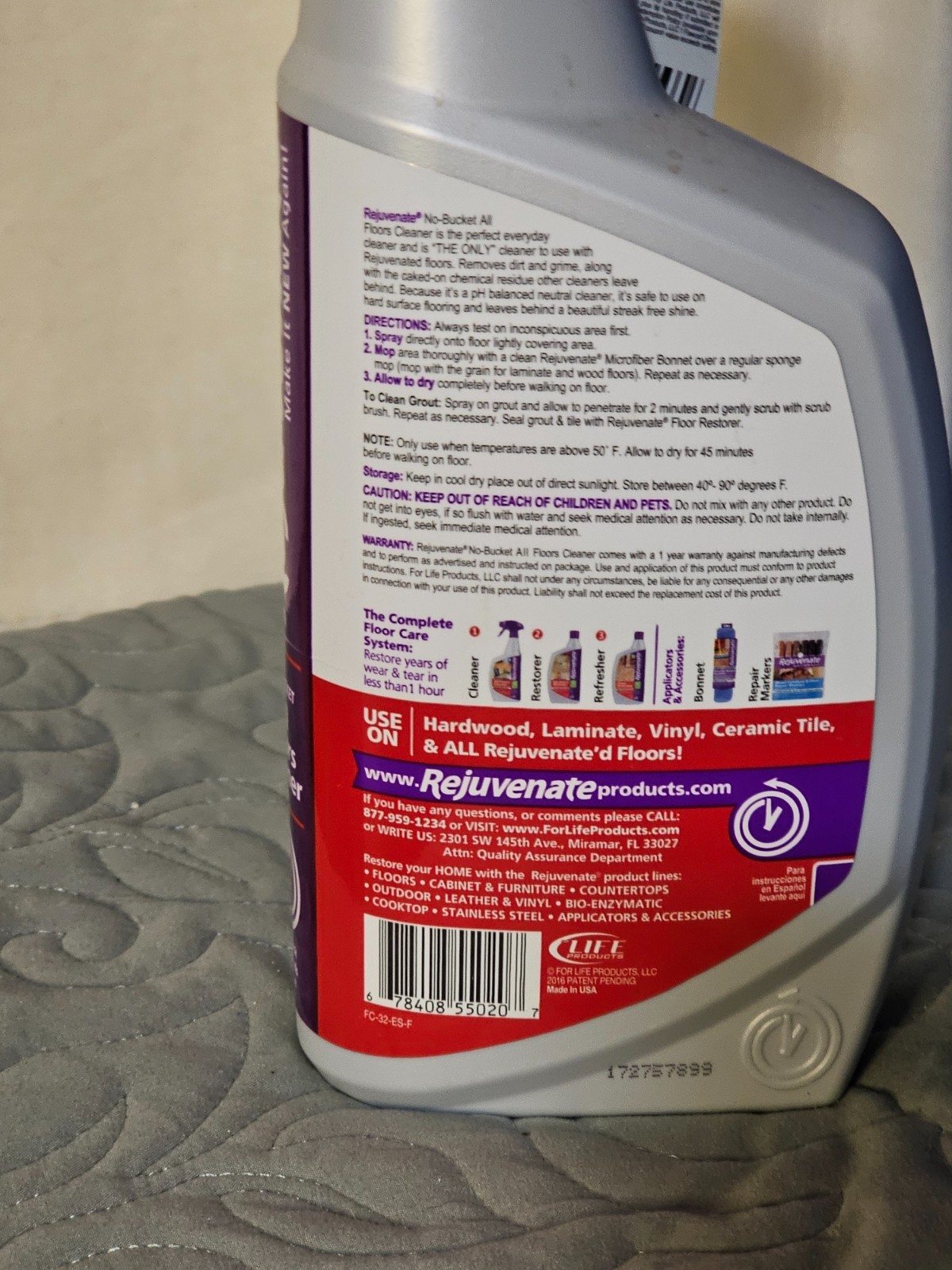 Rejuvenate All Floors Cleaner 32 oz Spray Bottle – No Bucket Needed, Fresh Scent gallery