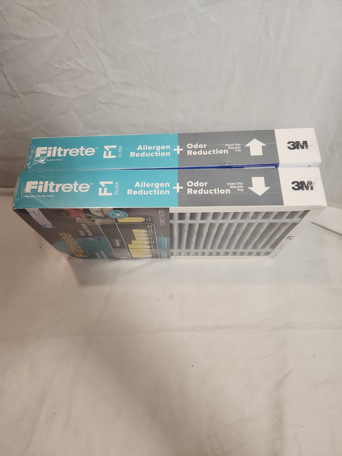 3M Filtrete F1 Allergen Reduction + Odor Reduction Air Purifier Filter Lot of 2 gallery