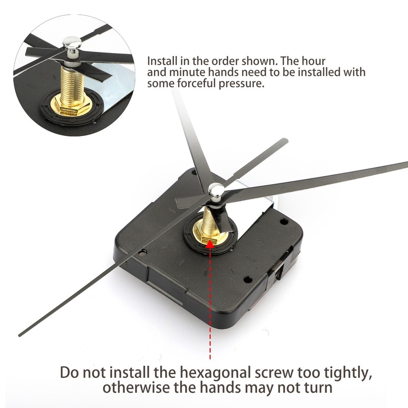 DIY Replacement Quartz Clock Movement Mechanism Hands Press Fit Repair Tool Kit gallery