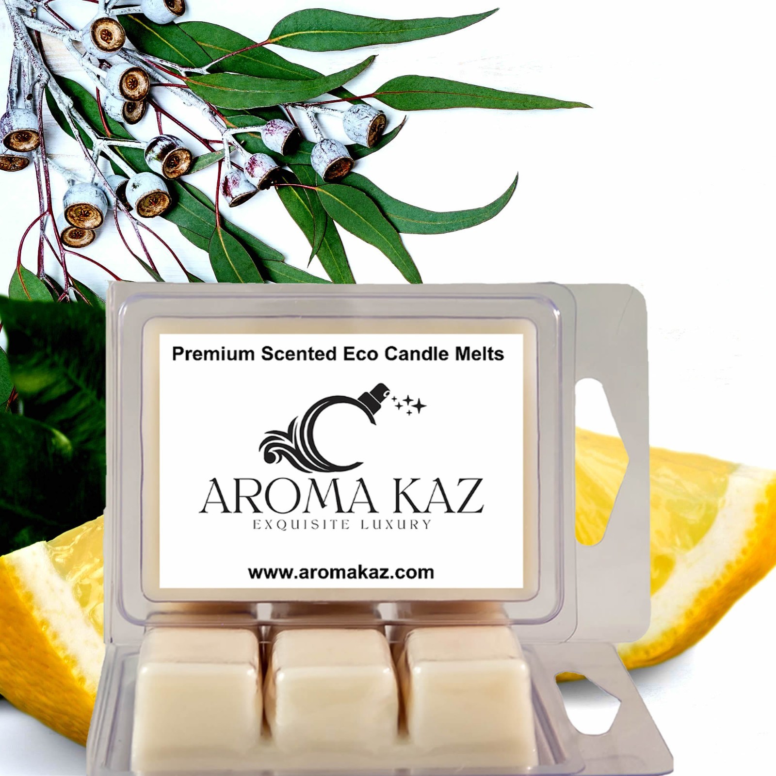 Eucalyptus & Lemon Soy Wax Melt Clam Packs Vegan Cruelty-Free gallery