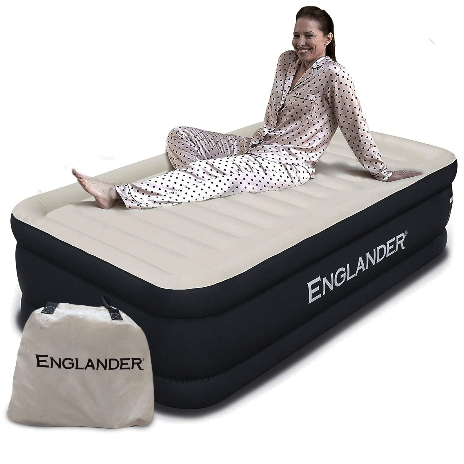 Twin Air Mattress - Double High, 300 LB Capacity Luxury Camping Mattress with... gallery