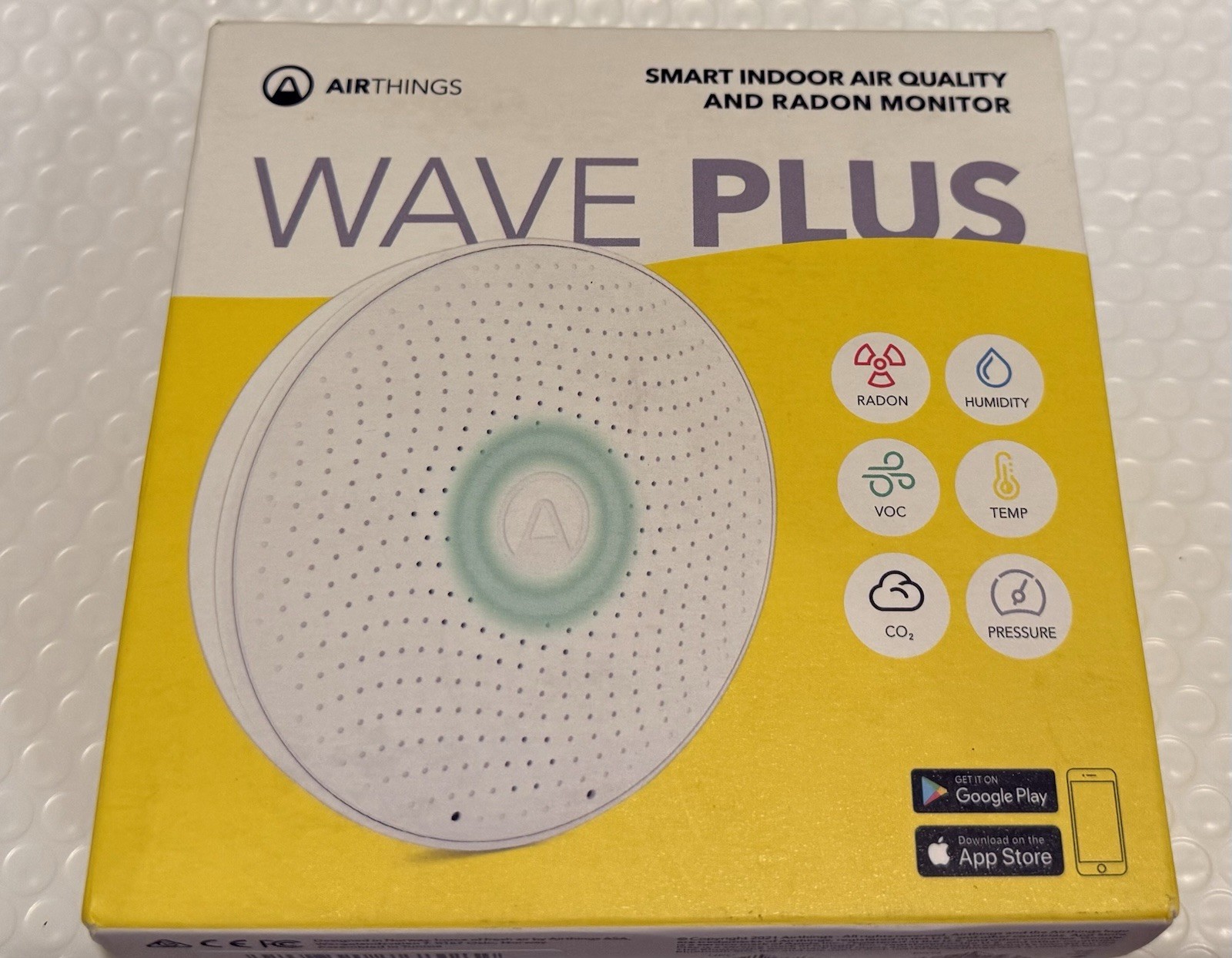 Airthings Wave Plus Smart Indoor Air Quality Monitor+ Radon Detection New Sealed gallery