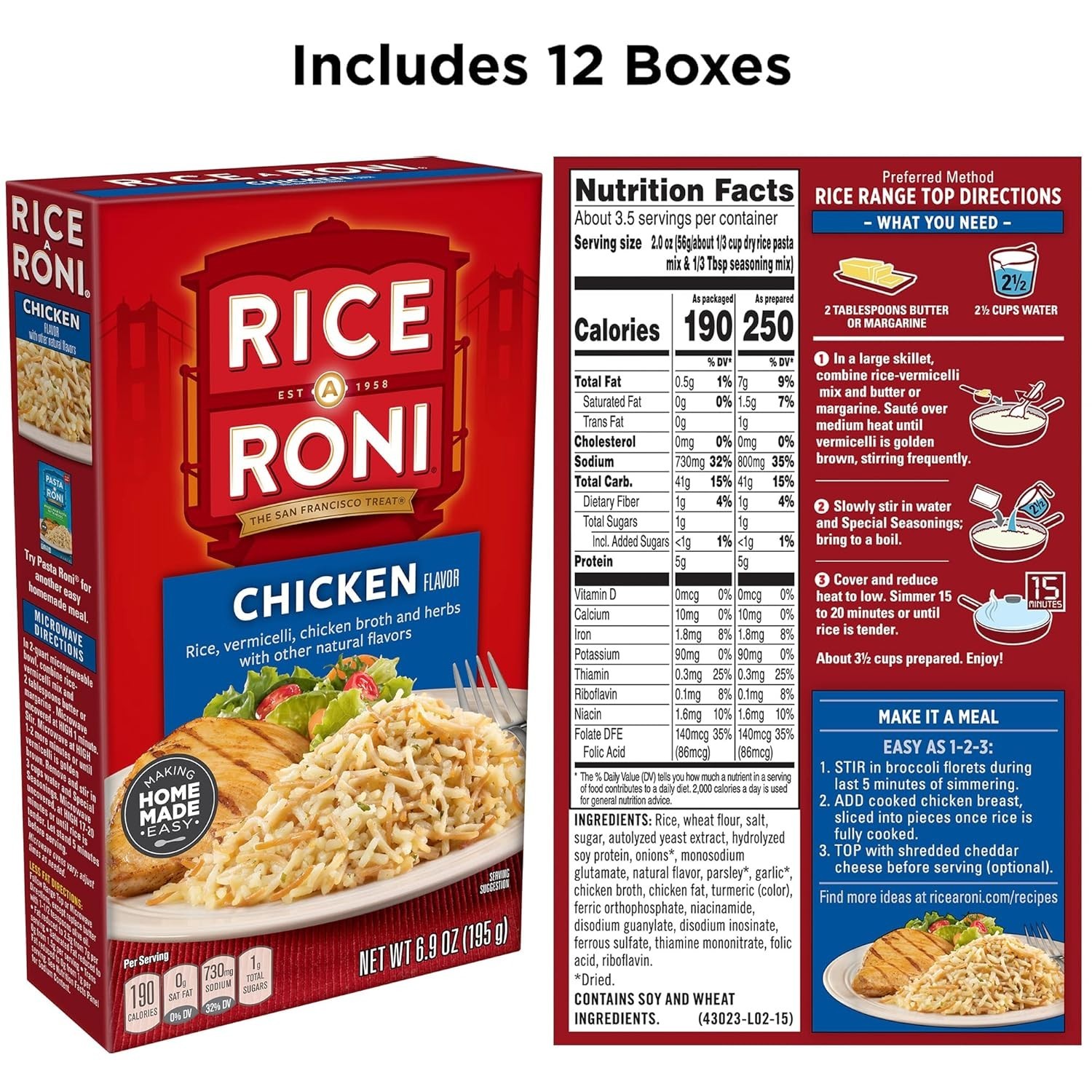 Rice-A-Roni Chicken, 6.9oz Boxes (12 Pack) gallery