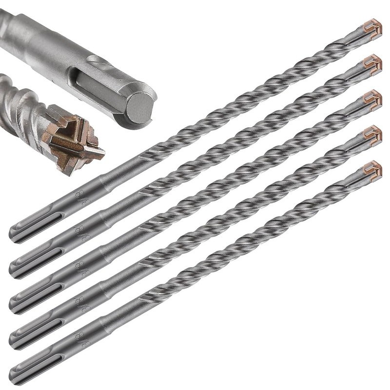3/8" X 8" Cross-Type Double Thread Drill Bits - Tough & Efficient gallery