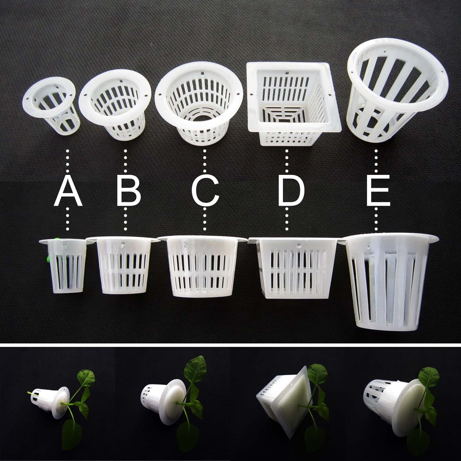 10X Clear White Mesh Pot Net Cup Basket Hydroponic Aeroponic Plant Grow Clone gallery