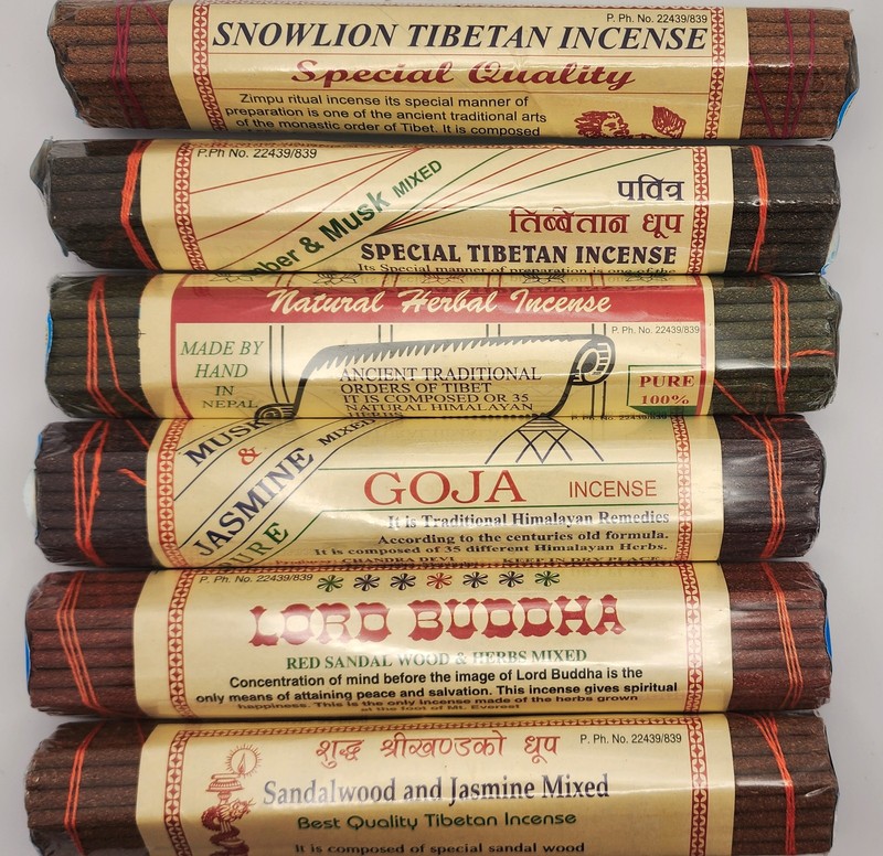 Tibetan Incense Bundle, by Chandra Devi-6 packs:Jasmine & Sandalwood, Natural, gallery