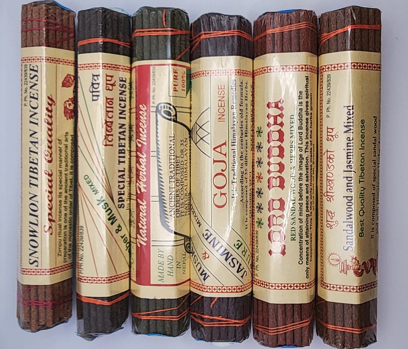 Tibetan Incense Bundle, by Chandra Devi-6 packs:Jasmine & Sandalwood, Natural, gallery