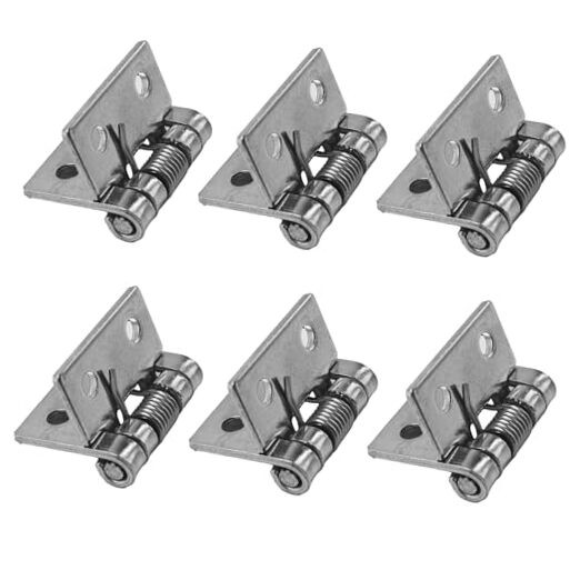 6Pcs 1 Inch Spring Hinge, 304 Stainless Steel Self Closing 25x32x1.5mm(L*W*T) gallery