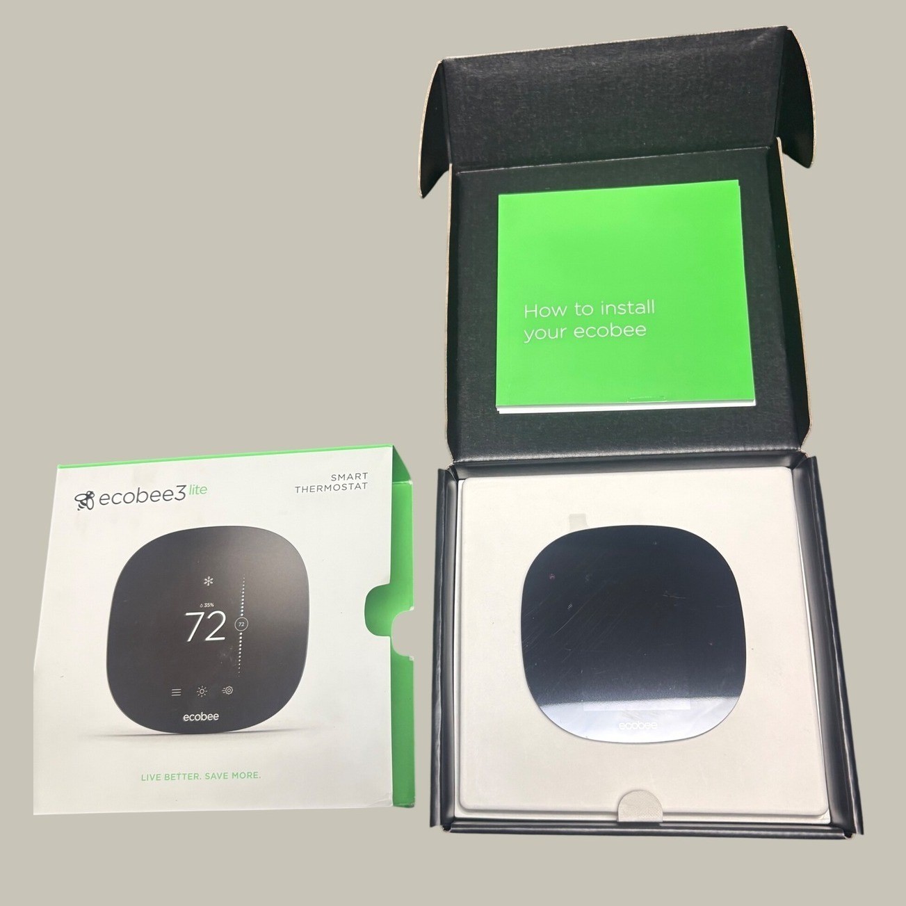 ecobee3 lite Smart Thermostat EB-STATE3LT-02 Black Wi-Fi Programmable Apple Home gallery