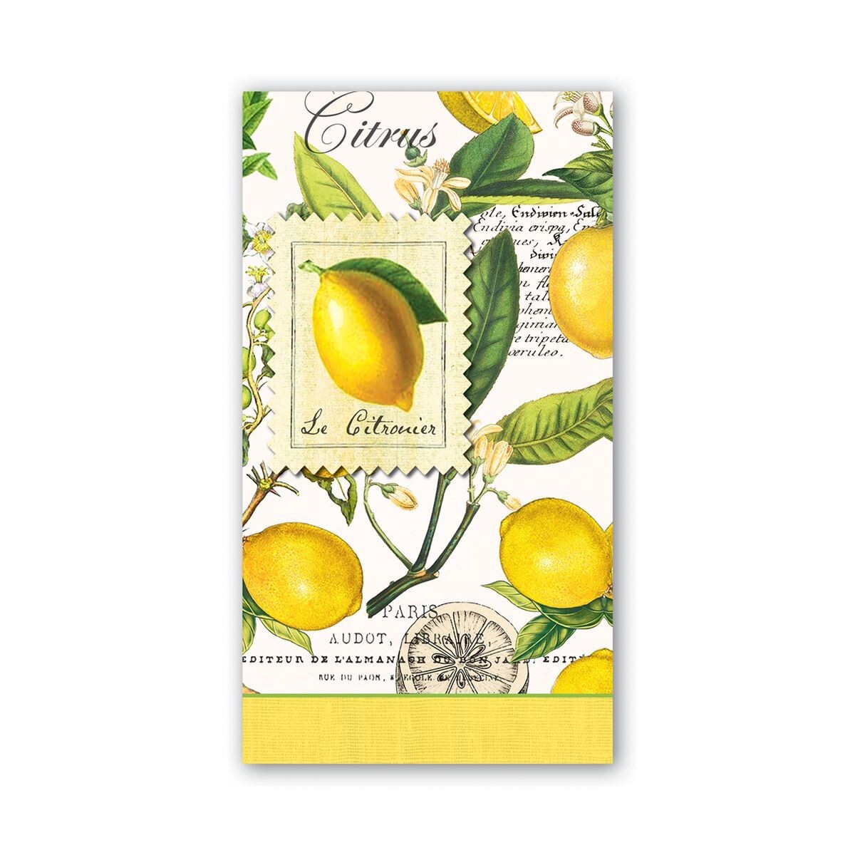 Michel Design Works Lemon Basil Botanical 15 Triple-Ply Paper Hostess Napkins gallery