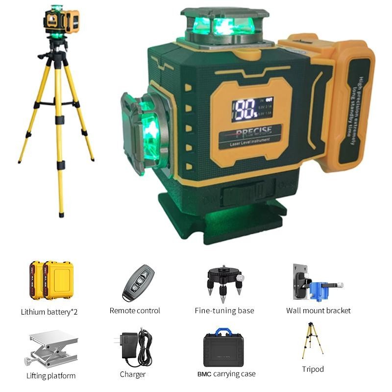 Laser Level with Tripod, 4×360° Self Leveling Laser Leveler Tool