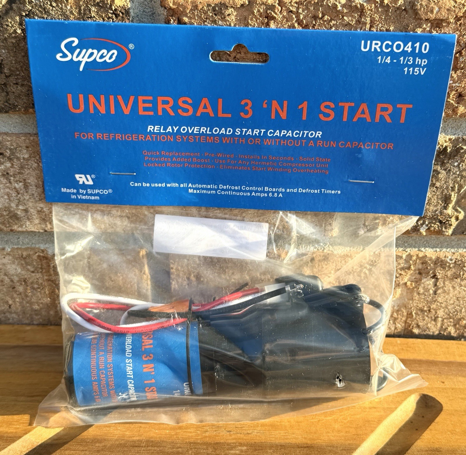 Supco Refrigerator Relay Overload Start Capacitor URCO410 Universal 3 'N 1 gallery