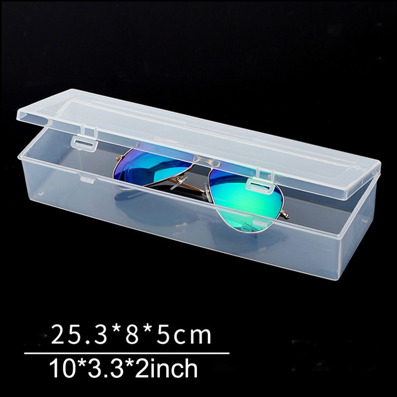 2x Large Plastic Storage Container Box Hinged Lid Crafts Markers Pens Pencils gallery