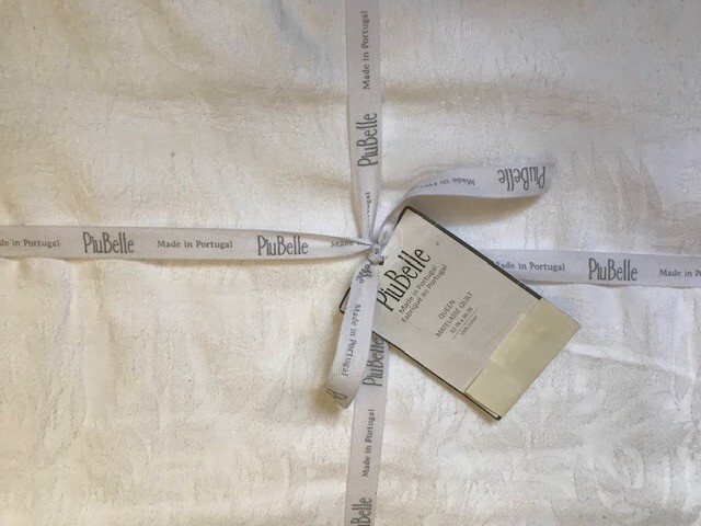 PUIBELLE Made In Portugal Queen Matelasse Quilt White 92in X 96in 100% Cotton gallery