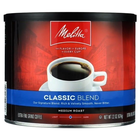 Melitta Classic Roast Caffeinated Canned Coffee, 22oz Can NEW gallery