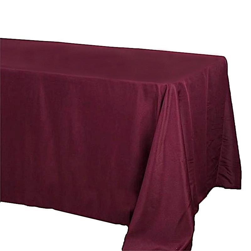 BURGUNDY 72x120 RECTANGLE POLYESTER TABLECLOTH Wedding Catering Dinner Supplies gallery