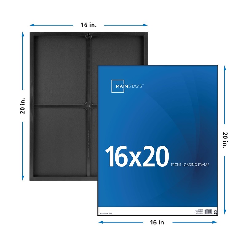 16x20 Front Loading Wall Picture Frame, Black gallery