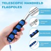 1-Pack Telescopic Handheld Flagpole, 5.2ft/1.6m Stainless Steel Pole [Blue] gallery
