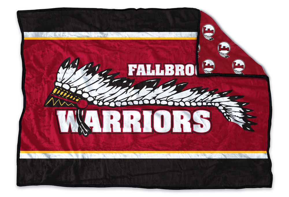 Custom Fundraiser Blanket for Fallbrook Warriors 60"x80" – Approx.450 GSM 4.4lbs