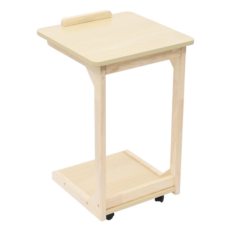 Movable Solid Wood Home Side Square Folding Coffee Side Table Adjustable Angle gallery