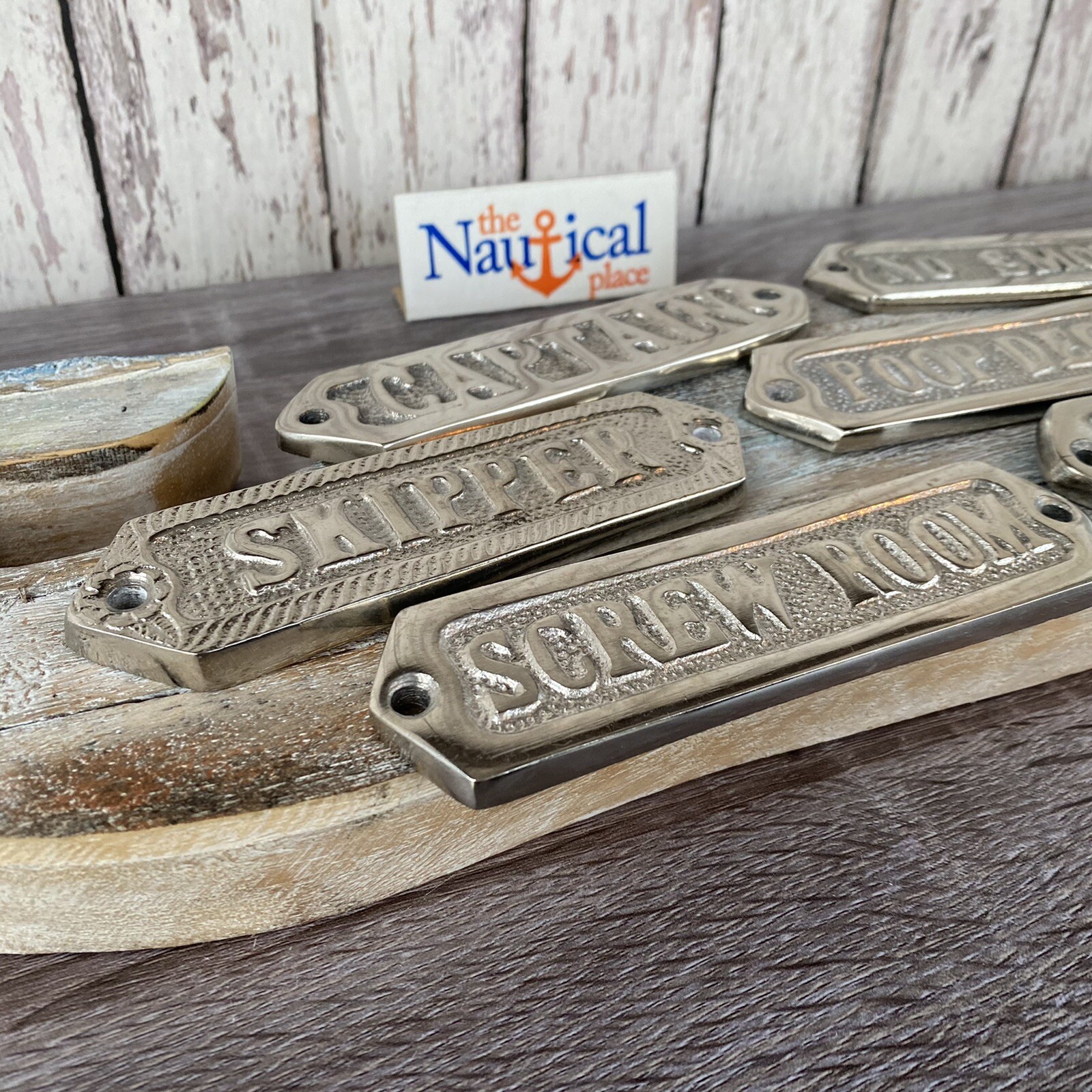 "Screw Room" Door Sign - Silver Finish - Nautical Wall Decor - Boat Ship Cabin gallery