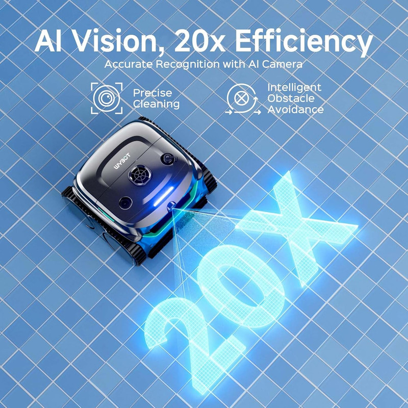 (2026 Upgrade) C2 Vision AI Camera Pool Vacuum for Inground Pools,Floor to Wate gallery