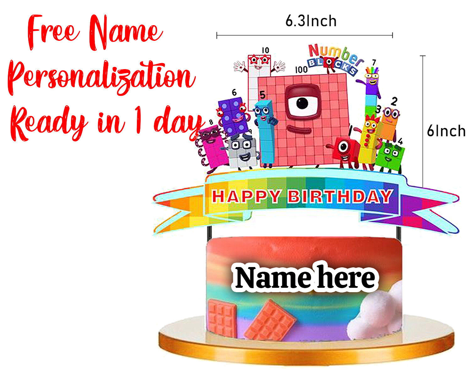 Number Blocks cupcake birthday party supplies favor centerpiece decoration event gallery