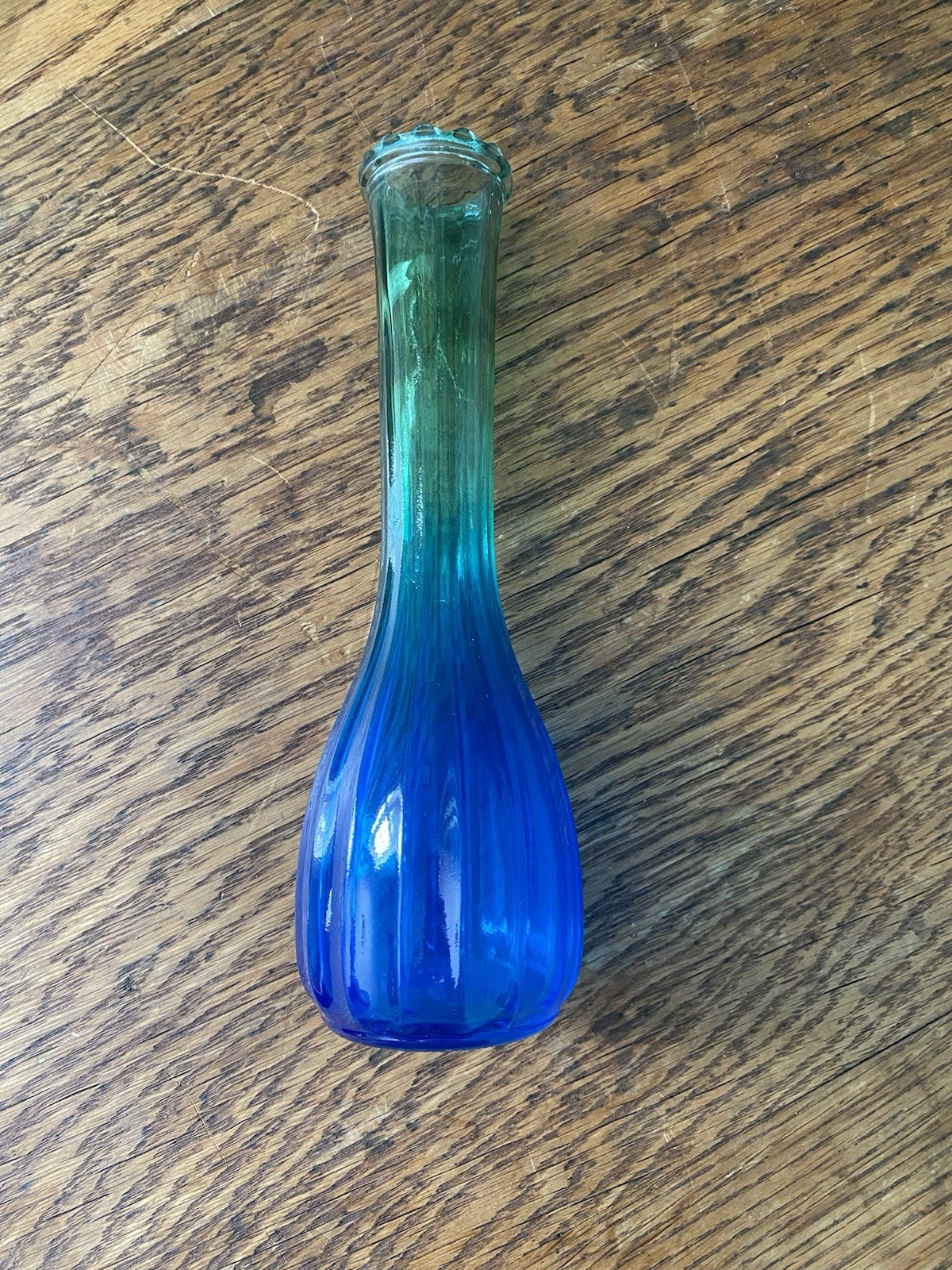 Blue Green Glass Vase Decorative Collector Gift Home Decor gallery