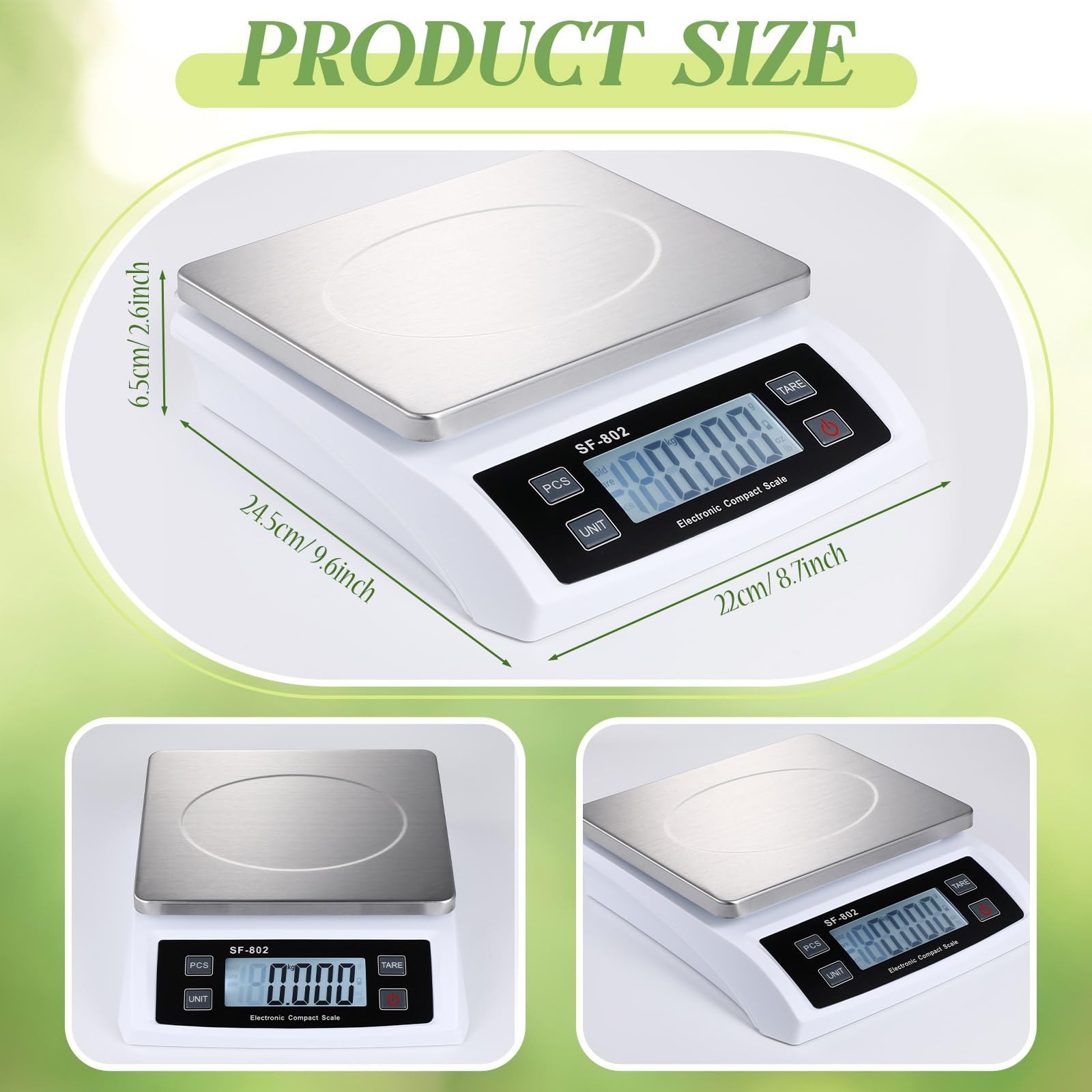 Large Digital Kitchen Scale 66LB 30kg Commercial Food Scale Stainless Bread S... gallery