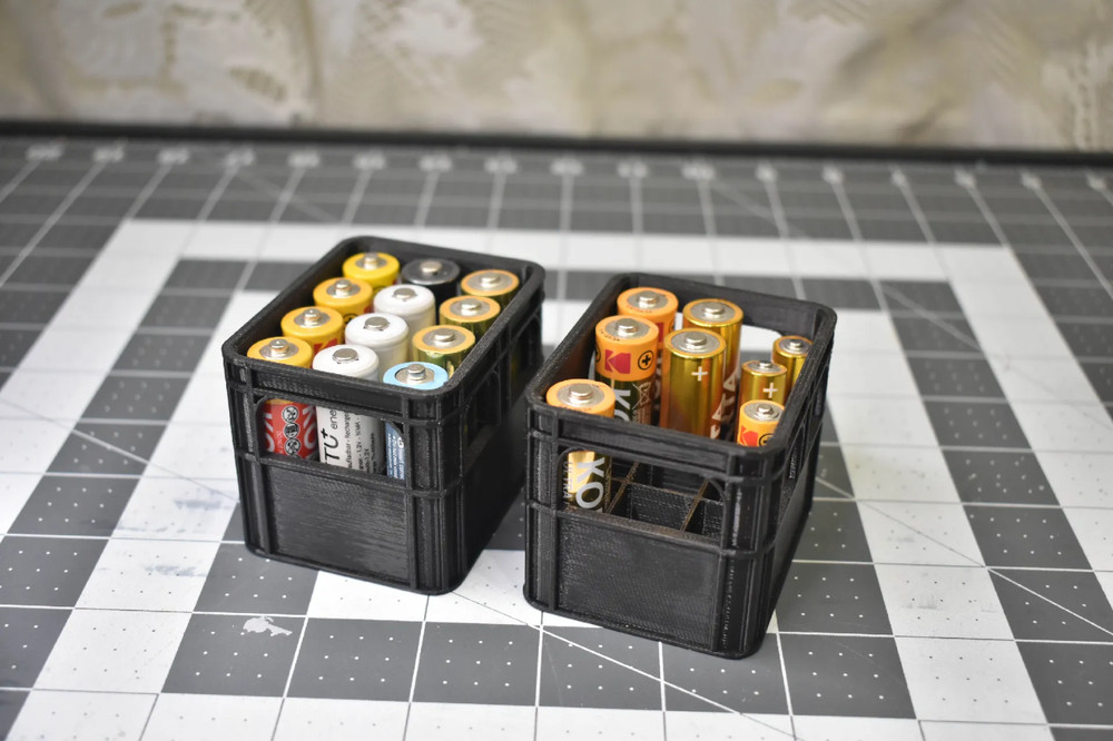 Stackable Battery Storage Compartment **TRAY INCLUDED** AAA AA 9V PACK OF 2