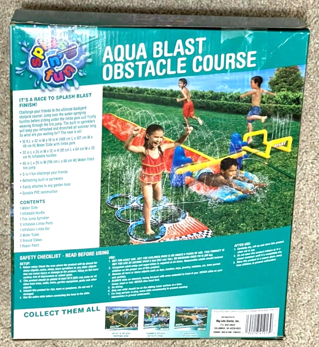 Aqua Blast Inflatable Water Slide & Obstacle Course Kid Outdoor By Splash N’ Fun gallery