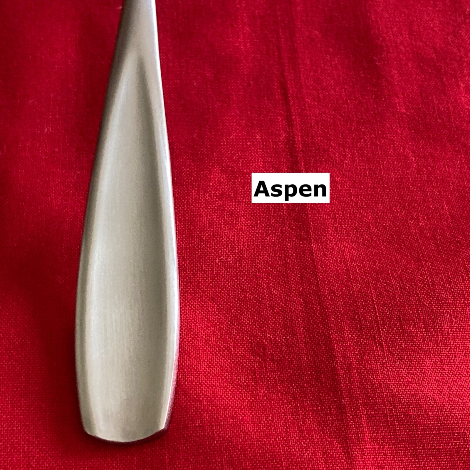 Cambridge ASPEN Teaspoon 7 3/8" Indented Raised Edge Stainless Steel Flatware gallery