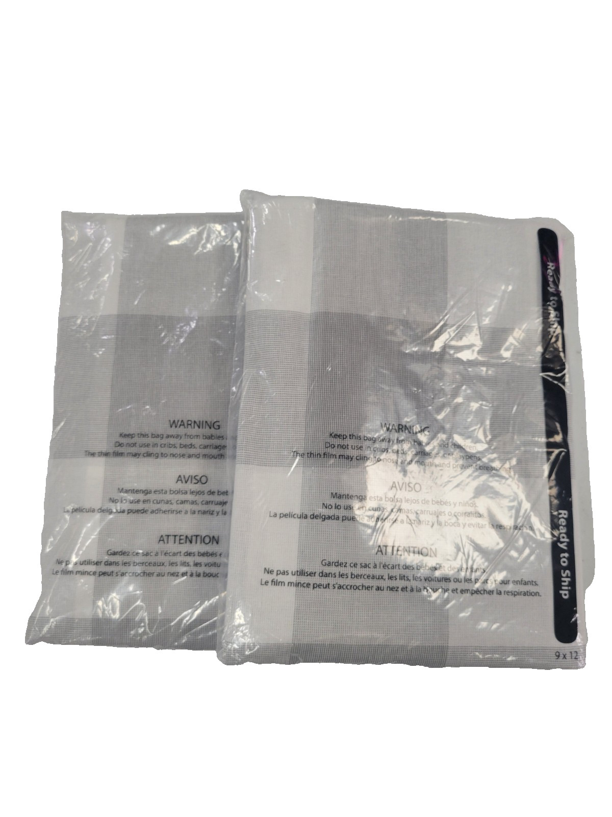 Threshold Plaid Gray Light Filtering Curtain 63in x 54in 2 Pack gallery