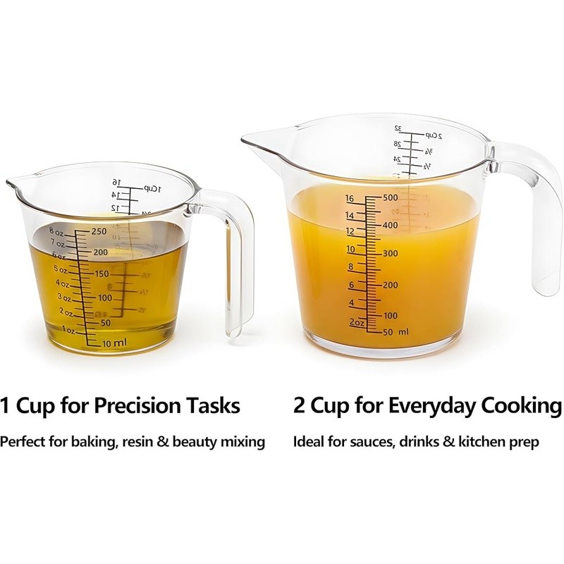 Clear Liquid Measuring Cup 250ml Laser Etched Accurate Baking Cooking DIY New gallery