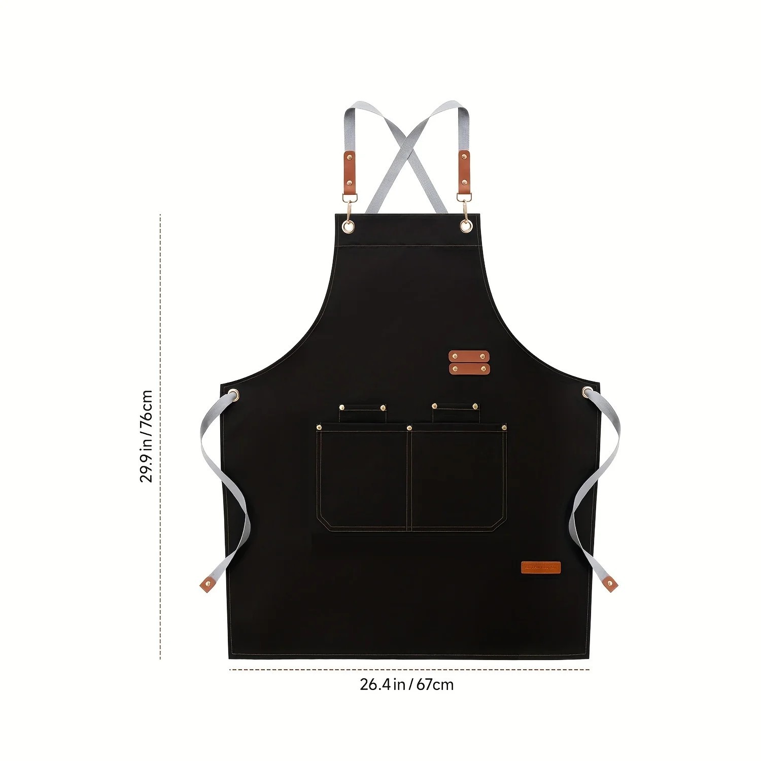 HEAVY DUTY Canvas Kitchen Chef Cooking Apron Cross-Back Adjustable Bib Work BBQ gallery